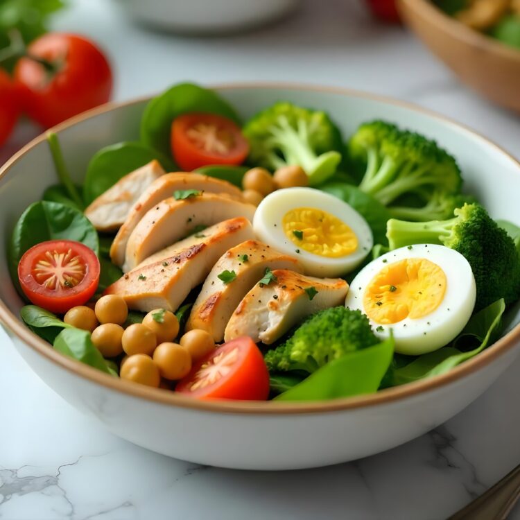 Breakfast salad transplant background