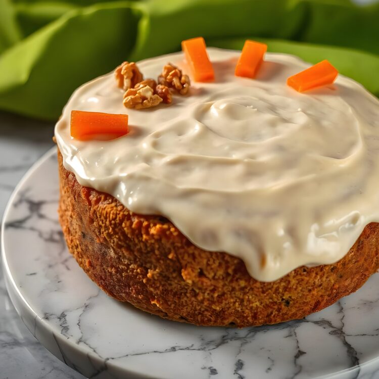 Carrot Cake on a White Plate