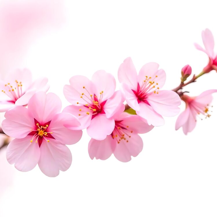 Cherry blossom in spring pink background PNG