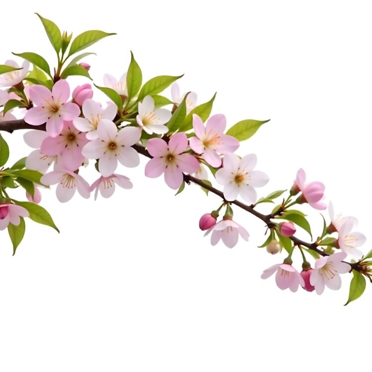 Cherry blossom vector realistic sakura branch