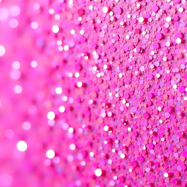 Close up of pink glitter textured background