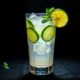 Fresh mojito drink isolated with white highlights
