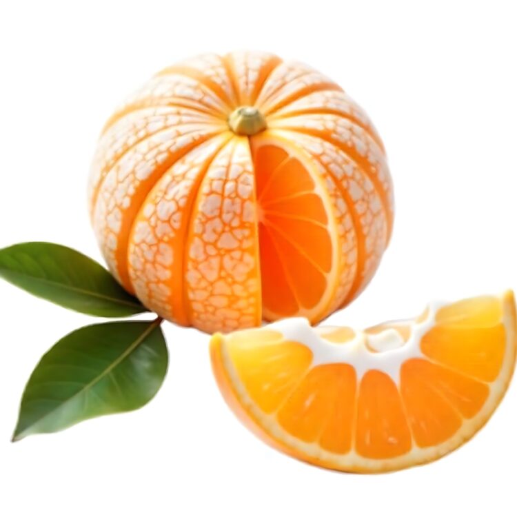 Mandarin or tangerine collection Isolated citrus fruit slices on a white backdrop Mandarin clementine and tangerine path of clipping