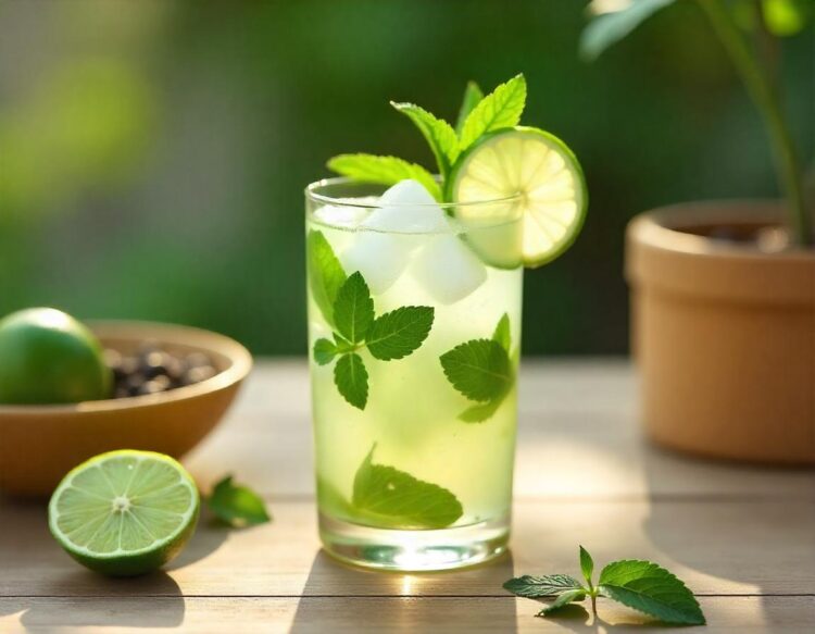 Photorealistic Decorations of Blueberry Lavender Lemonade Blueberries Lavender Lemon Juice Simple S