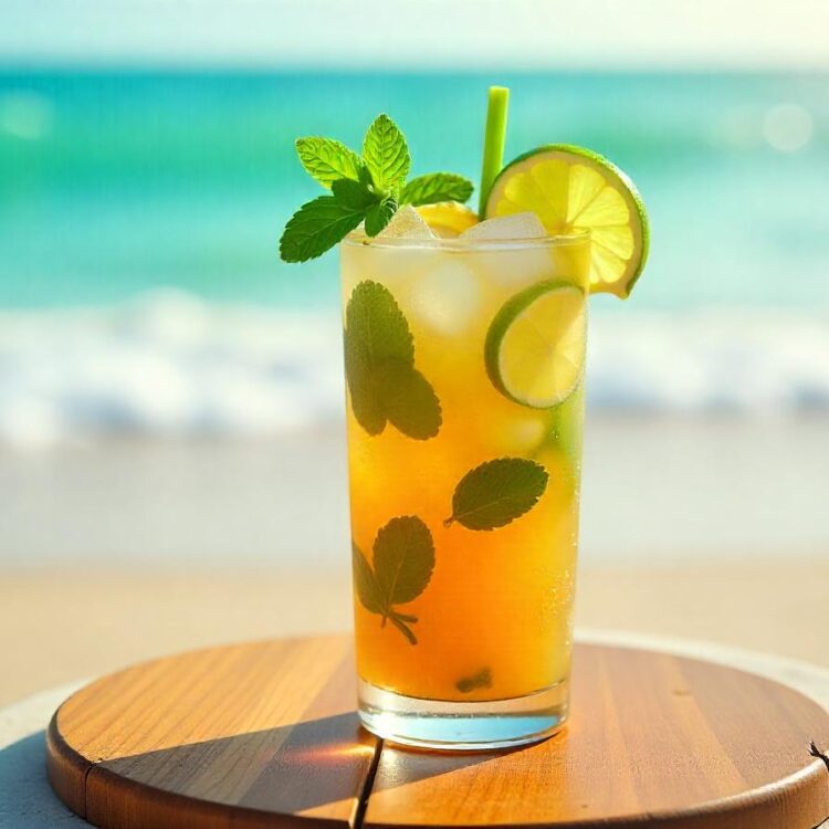 Still Life Glass of Lemonade Soft Drink Lemon Juice on Wooden Table Refreshment Drink in Summer