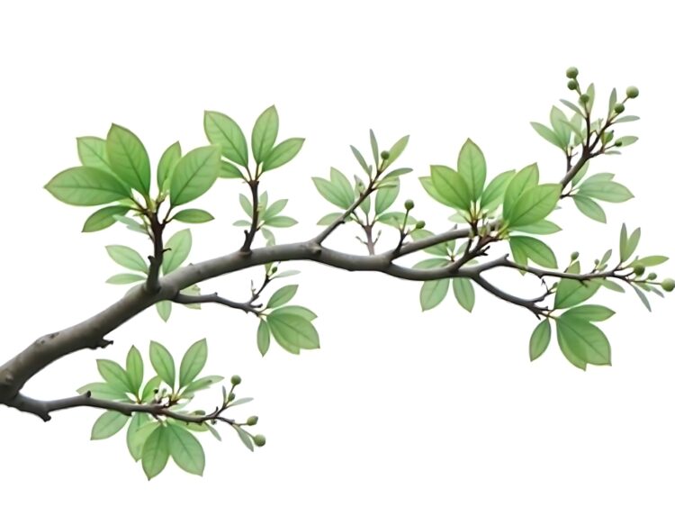 Tree Branch Icon with Clipping Path Included Illustration