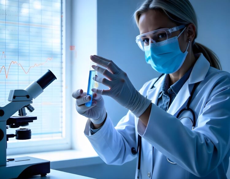 Doctor Performing Medical Research In Lab