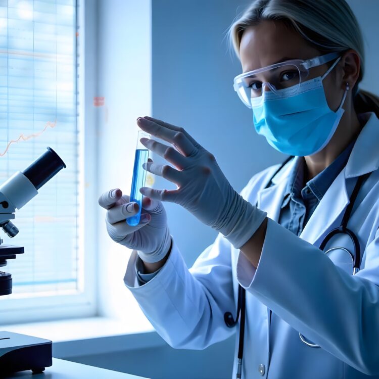 Doctor Performing Medical Research In Lab