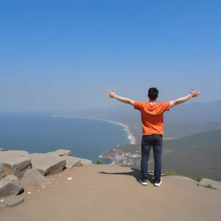 Tourist In Rio On The Sugar Loaf Looking At The Rio De Janeiro. Brazil