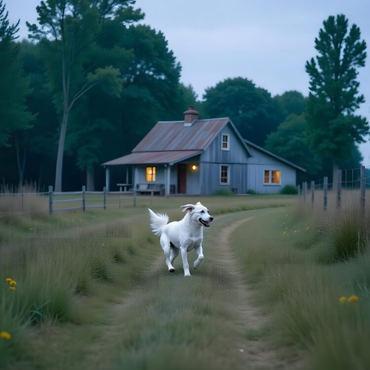 Wooden Cabin Inspiring Wanderlust By The River At Sunset